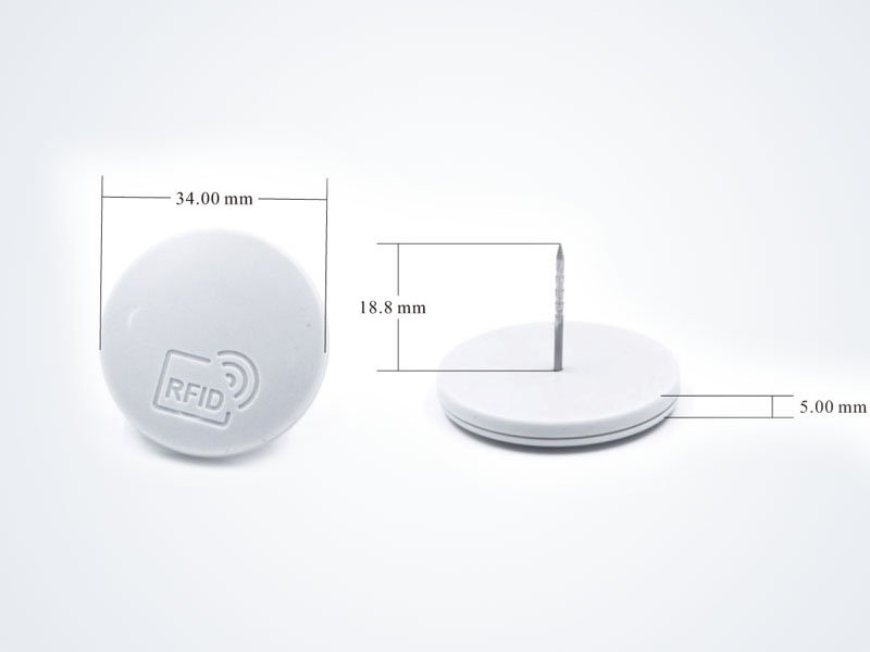 Φ34*5mm Impinj Monza R6P RFID UHF Pin Tag 