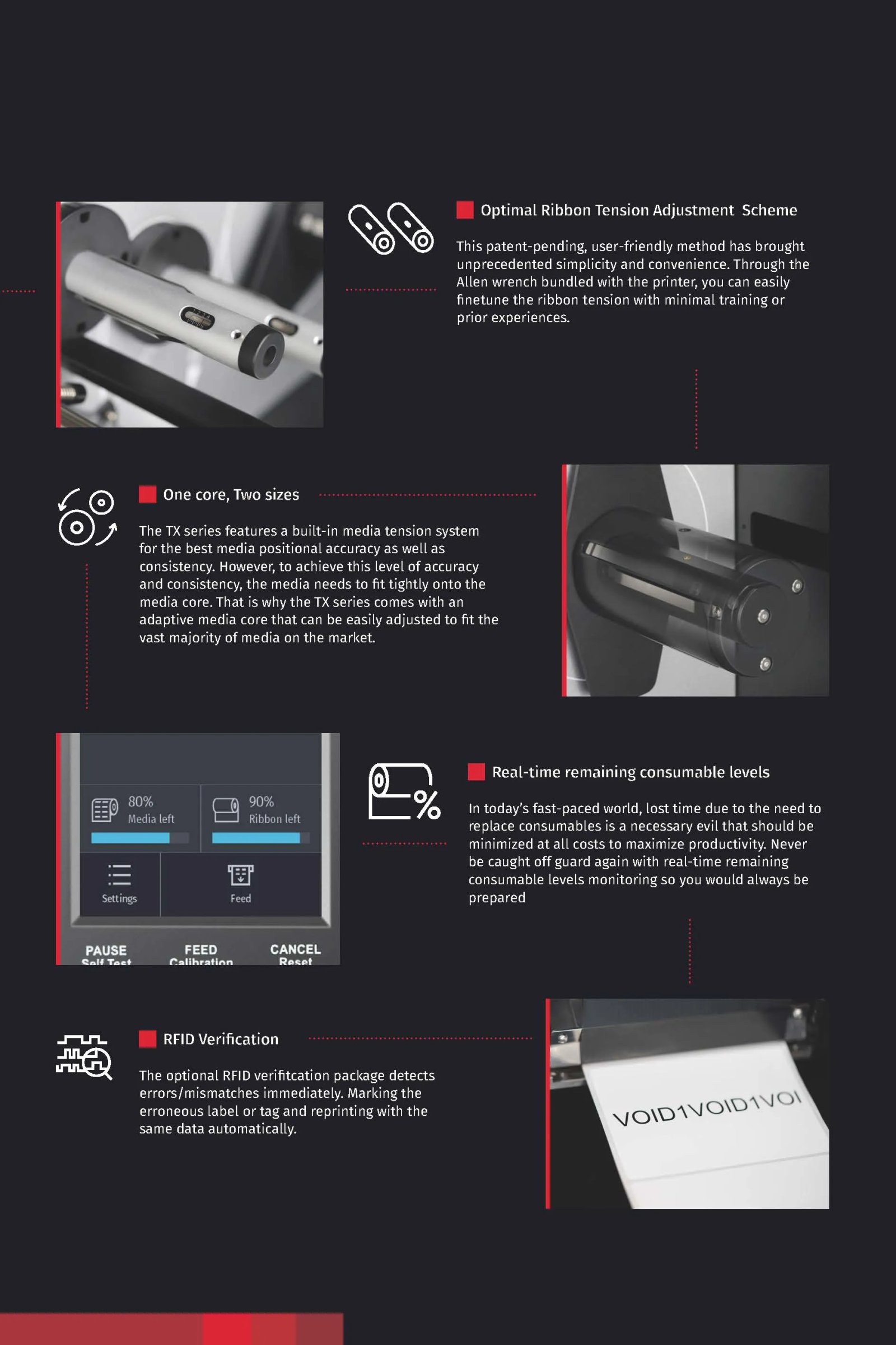 RFID printer for on metal tags